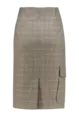Geruite rok met zak detail