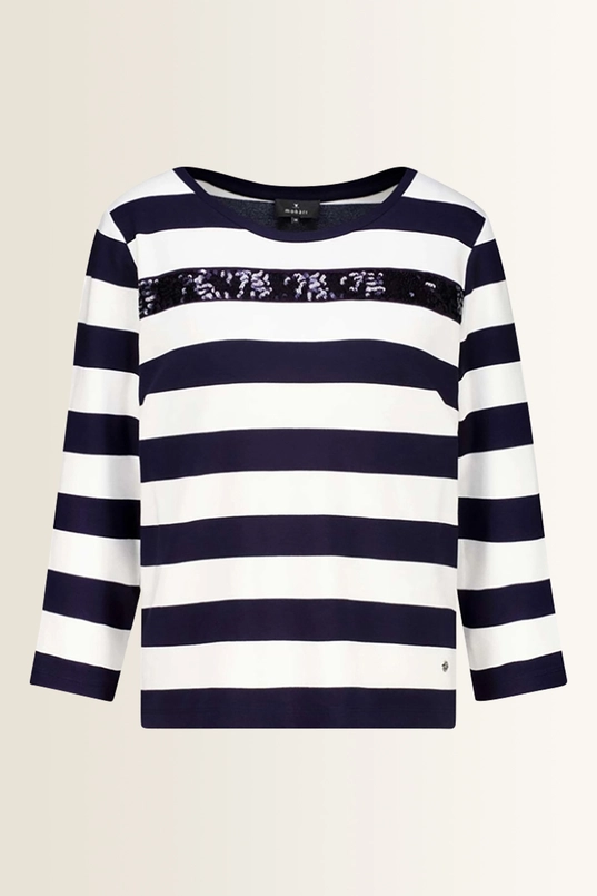 Gestreept sweatshirt met pailletten detail Monari