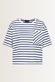 Gestreept T-shirt met borstzak Monari