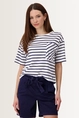 Gestreept T-shirt met borstzak Monari