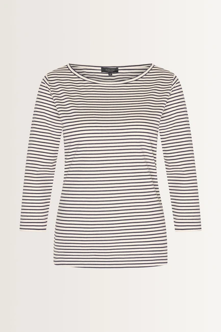 Gestreept t-shirt met metallic accenten