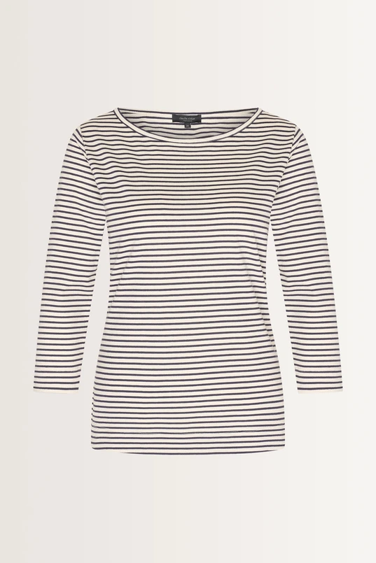 Gestreept t-shirt met metallic accenten