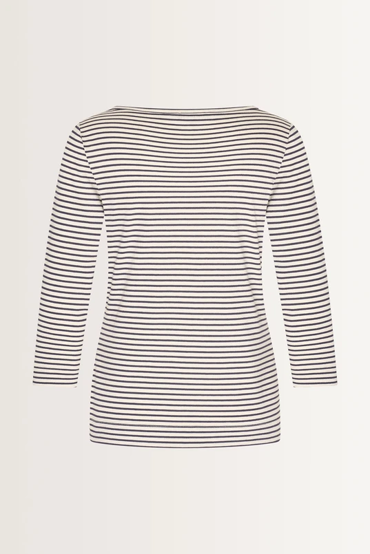 Gestreept t-shirt met metallic accenten