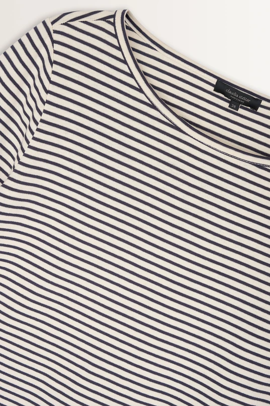 Gestreept t-shirt met metallic accenten