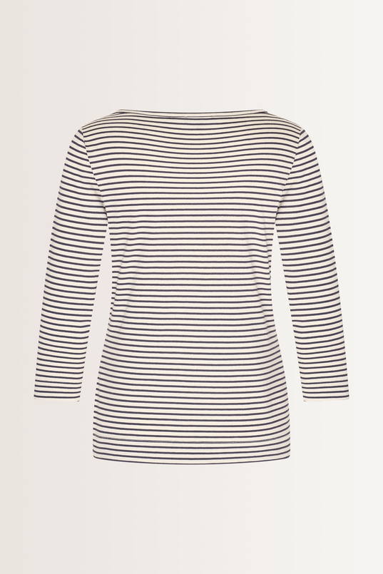 Gestreept t-shirt met metallic accenten