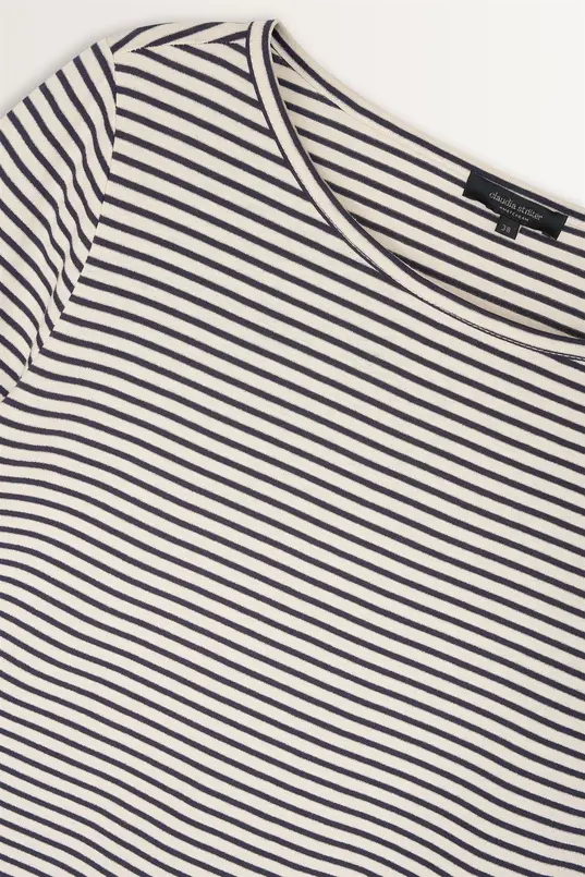 Gestreept t-shirt met metallic accenten