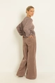 Gestreepte alpacatrui met lurex
