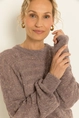 Gestreepte alpacatrui met lurex