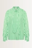 Gestreepte blouse met afneembare stropdas