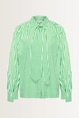 Gestreepte blouse met afneembare stropdas