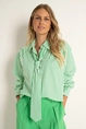 Gestreepte blouse met afneembare stropdas