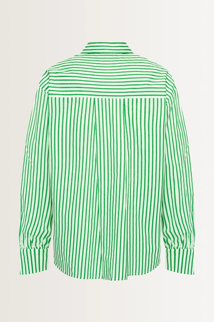 Gestreepte blouse met afneembare stropdas