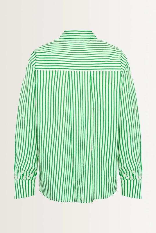 Gestreepte blouse met afneembare stropdas