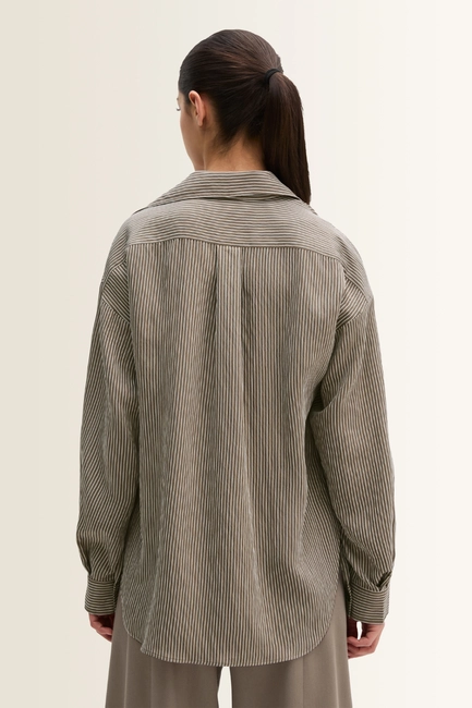 Gestreepte blouse met borstzak Marc O'Polo