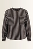 Gestreepte blouse met borstzakken