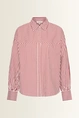 Gestreepte blouse met grafische belijning