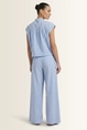 Gestreepte blouse met strikdetails OUI