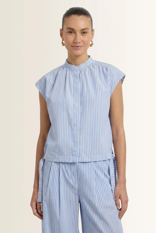 Gestreepte blouse met strikdetails OUI
