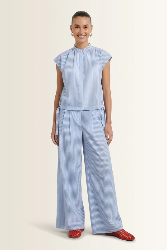 Gestreepte blouse met strikdetails OUI