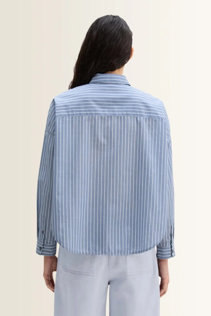 Gestreepte chambray blouse Marc O'Polo