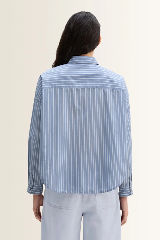 Gestreepte chambray blouse Marc O'Polo