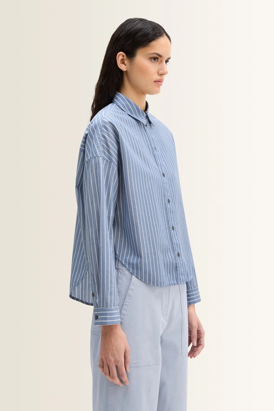 Gestreepte chambray blouse Marc O'Polo