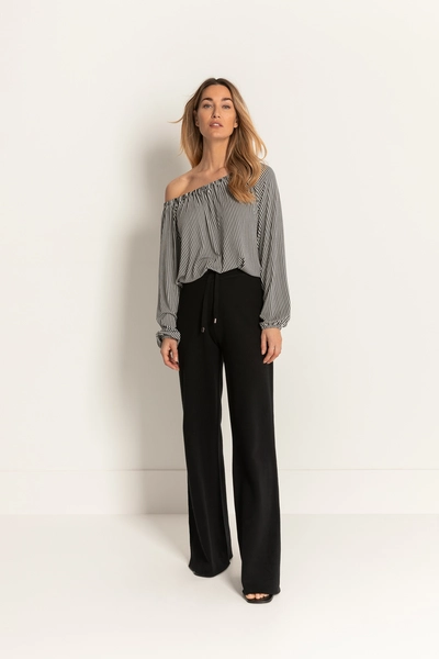 Gestreepte jersey top