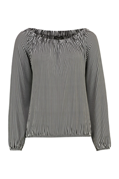 Gestreepte jersey top