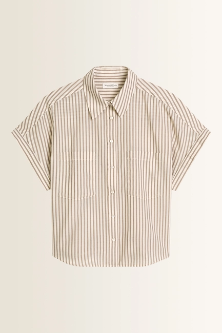 Gestreepte katoenen blouse Marc O'Polo