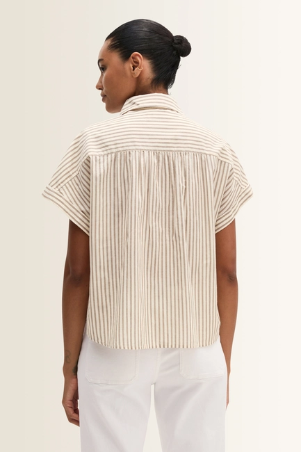 Gestreepte katoenen blouse Marc O'Polo
