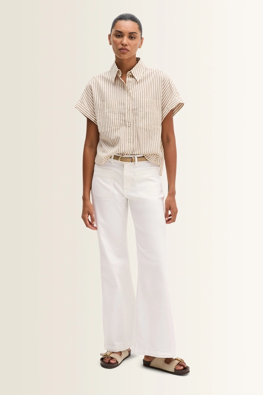 Gestreepte katoenen blouse Marc O'Polo
