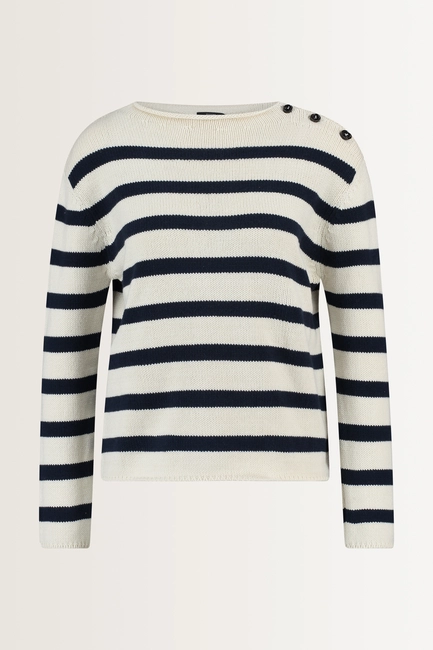 Gestreepte pullover knoopdetail Vibo Max Mara Weekend