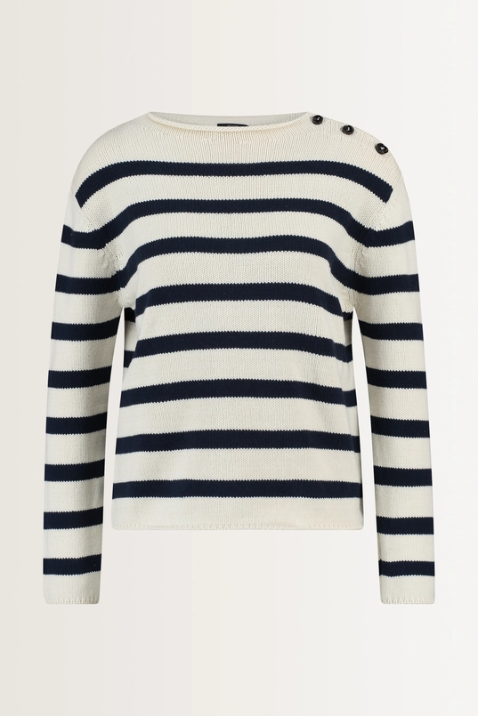 Gestreepte pullover knoopdetail Vibo Max Mara Weekend