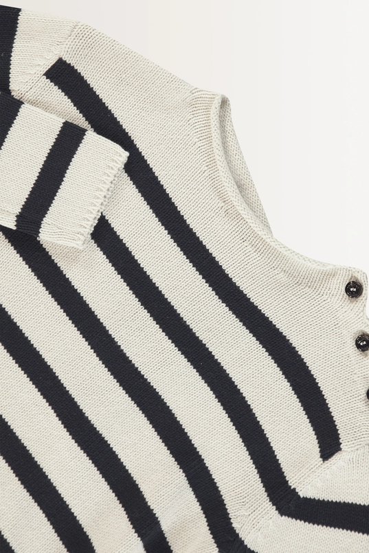 Gestreepte pullover knoopdetail Vibo Max Mara Weekend