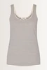 Gestreepte tanktop met metallic accent