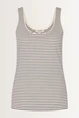 Gestreepte tanktop met metallic accent