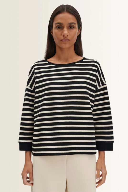 Gestreepte trui met gebreide look Uleno Someday