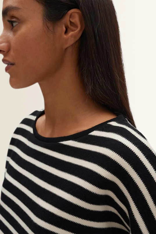 Gestreepte trui met gebreide look Uleno Someday
