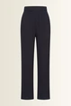 Gestreepte wide-leg broek met elastische taille