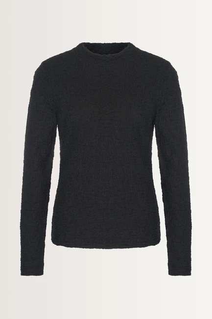 Gestructureerde top in stretch-jersey