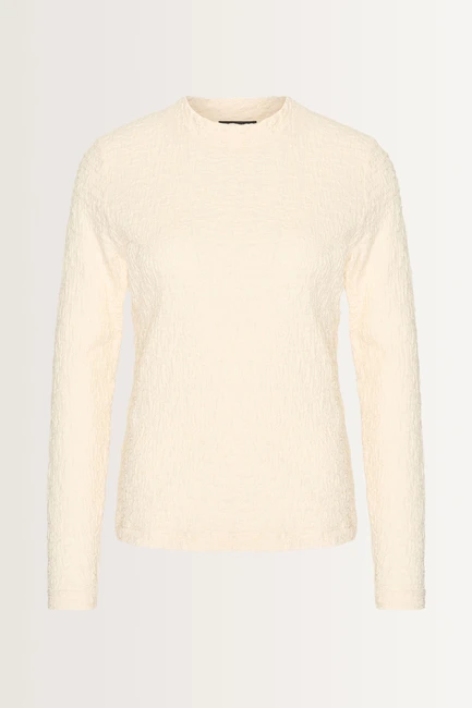 Gestructureerde top in stretch-jersey