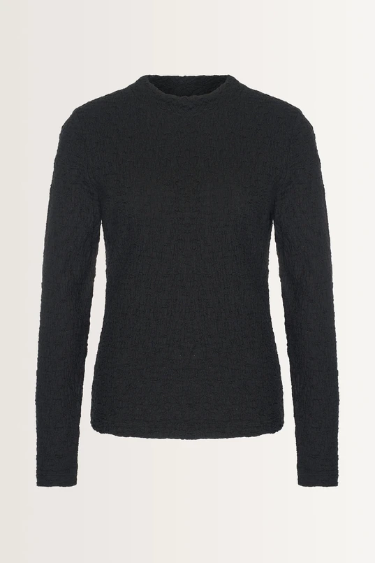 Gestructureerde top in stretch-jersey