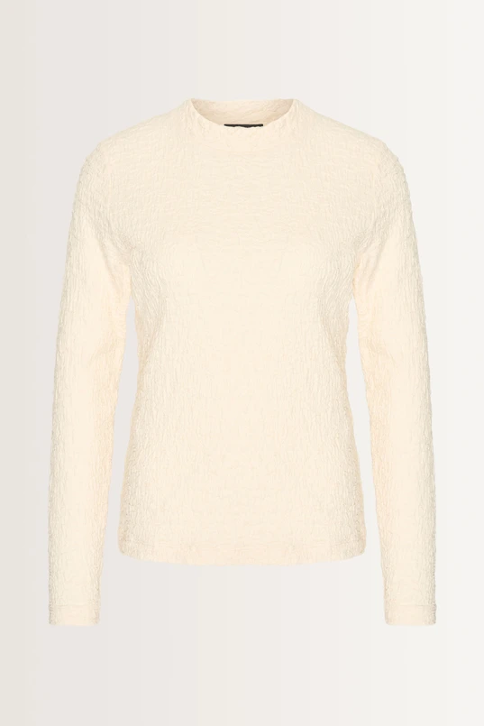 Gestructureerde top in stretch-jersey