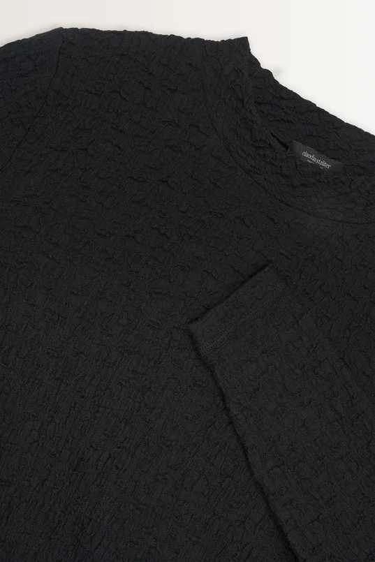 Gestructureerde top in stretch-jersey