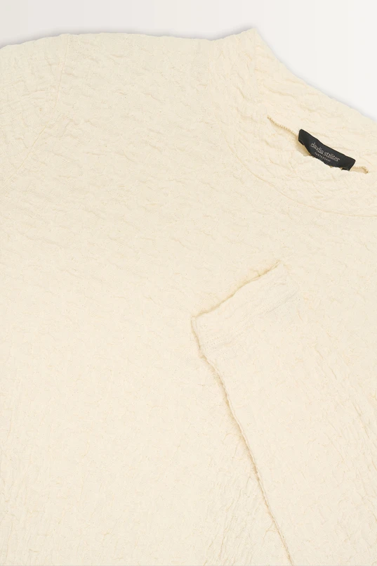 Gestructureerde top in stretch-jersey