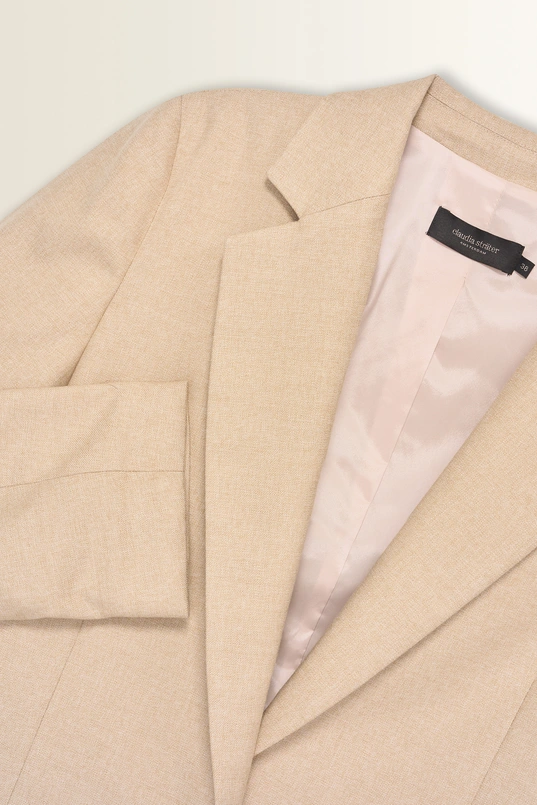 Gevoerde blazer met klassieke reverskraag