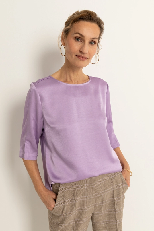 Geweven blouse met subtiele glans