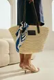 Geweven bucket bag