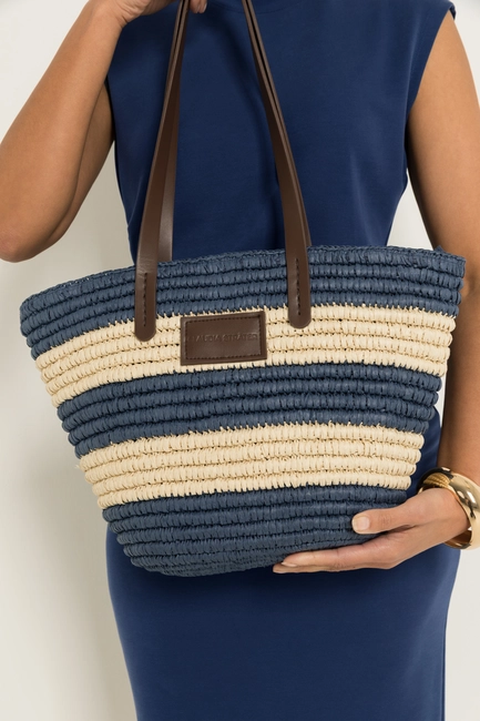 Geweven bucket bag