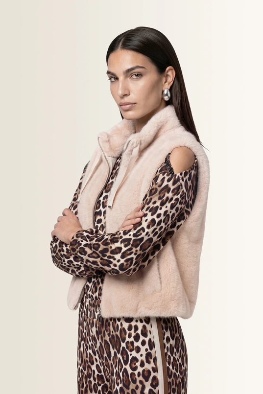 Gilet van kunstbont Monari